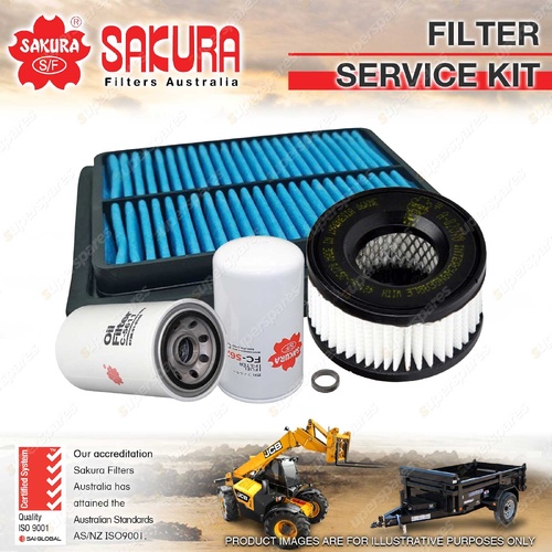 Sakura Oil Air Fuel Cabin Filter Service Kit for Komatsu PC228US-8 PC290LC-11