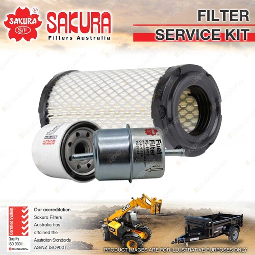 Sakura Oil Air Fuel Filter Service Kit for John Deere 2653 0.8L 3TNE68 1900-On