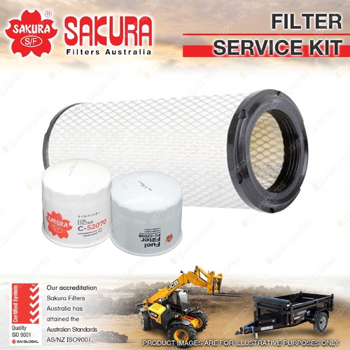 Sakura Oil Air Fuel Filter Service Kit for John Deere 8500 1.5L 3TNV84HT 1900-On