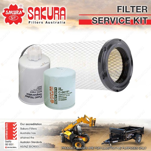 Sakura Oil Air Fuel Filter Service Kit for Yuchai YC55-8 3.1L 4TNV94 1900-On