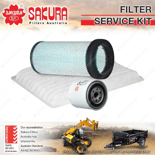 Sakura Oil Air Cabin Filter Service Kit for Kubota KX057-4 2.6L V2607 2010-On