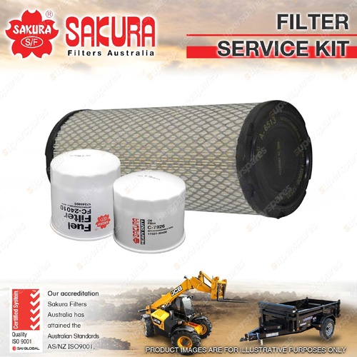 Sakura Oil Air Fuel Filter Service Kit for Volvo ECR35D 1.8L D1.8A 2016-On