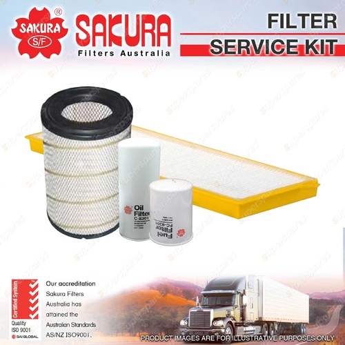 Sakura Oil Air Fuel Cabin Filter Service Kit for Scania R420 Series 5 12L 04-11
