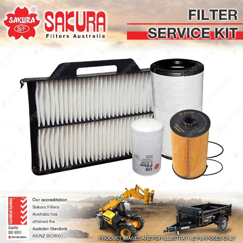 Sakura Oil Air Fuel Cabin Filter Service Kit for John Deere 850DLC 1900-On