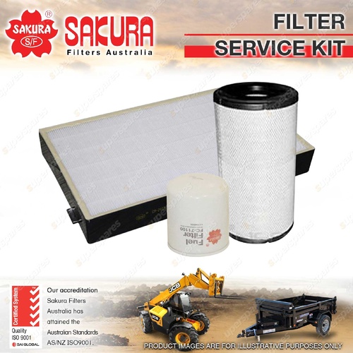 Sakura Air Fuel Cabin Filter Service Kit for Volvo L120E 7.1L D7DLAE2 2000-2008