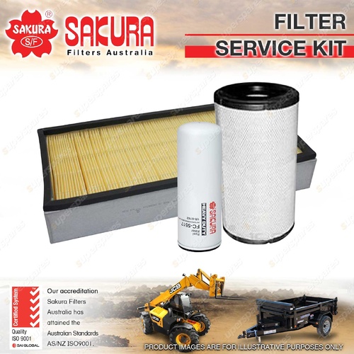 Sakura Air Fuel Cabin Filter Service Kit for Caterpillar 730 12.8L C11 2001-On