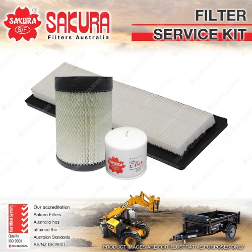 Sakura Oil Air Cabin Filter Service Kit for Bobcat S630 S650 T650 2009-On