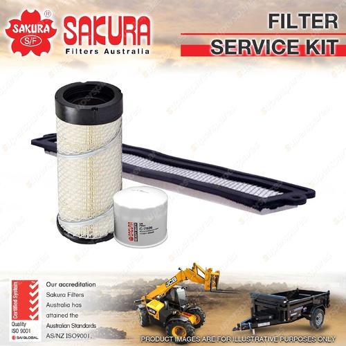 Sakura Oil Air Cabin Filter Service Kit for Bobcat T110 2.4L V2403 2009-On