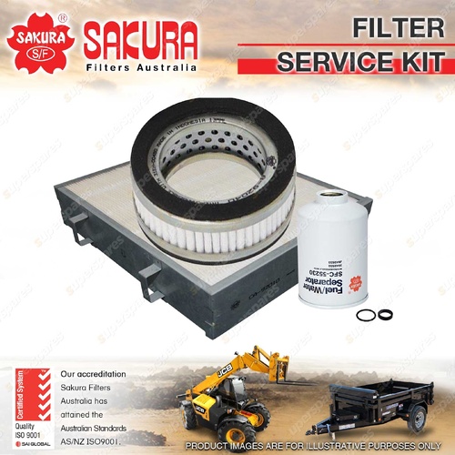 Sakura Air Fuel Cabin Filter Service Kit for Kawasaki 70ZV 5.9L QSB5.9 2004-2008