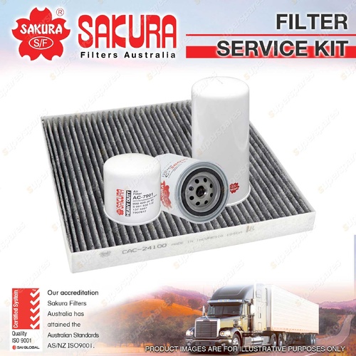 Sakura Oil Air Fuel Cabin Filter Service Kit for Mack Superliner Titan 16.1L