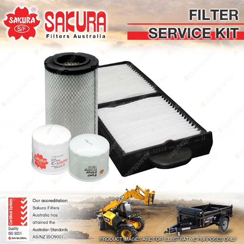 Sakura Oil Air Fuel Cabin Filter Service Kit for Yanmar Vio 55-6B 2.2L 2014-On