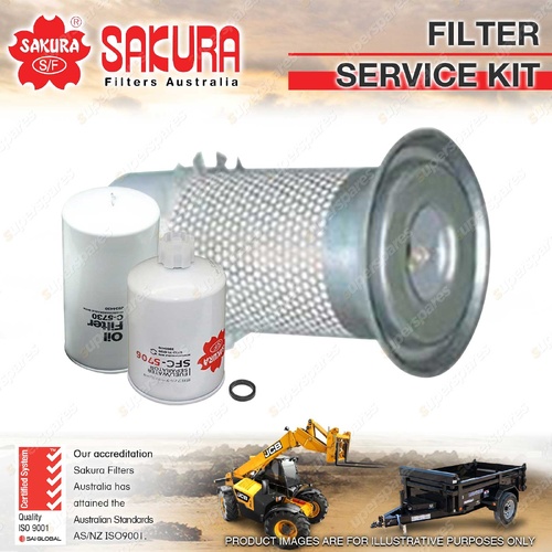 Sakura Oil Air Fuel Filter Service Kit for Case IH Maxxum 5130 5140 5.9L 90-96
