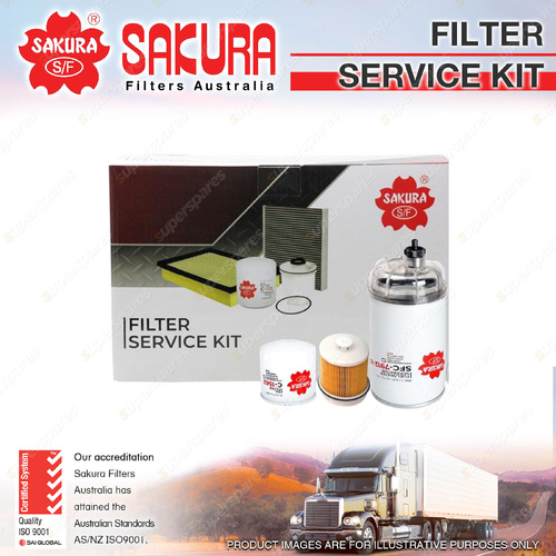 Sakura Oil Fuel Filter Service Kit for Isuzu NPR NPS 5.2L 2008-2015