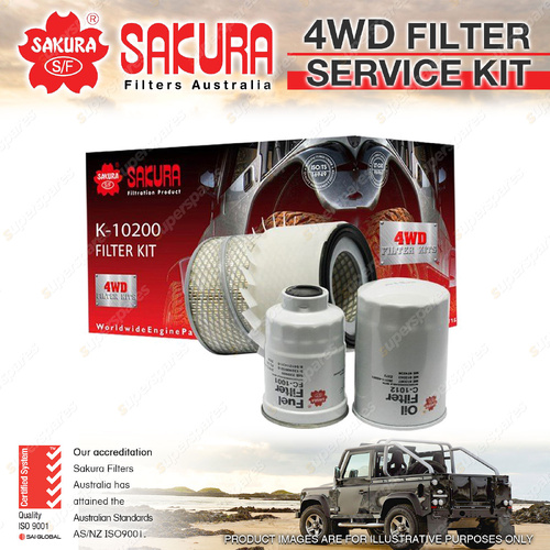 Sakura 4WD Filter Kit for Mitsubishi Pajero NJ NK NL Triton MK 2.8L I4 8V 93-06
