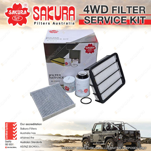 Sakura 4WD Filter Kit for Toyota Landcruiser Prado GDJ150R GDJ151R 2.8L I4 15-24