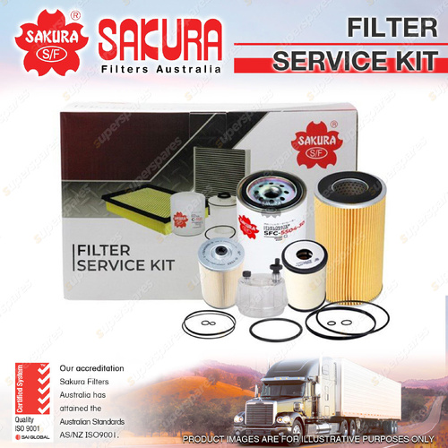 Sakura Filter Service Kit for Isuzu Giga CXZ24-420 Gigamax CXZ 450 455 460 15.7L