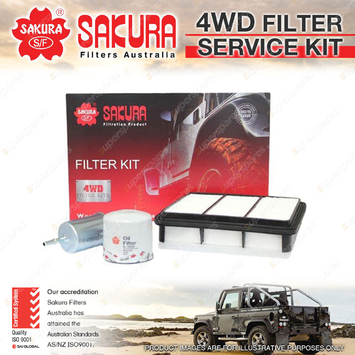 Sakura 4WD Filter Kit for Holden Rodeo RA 3.5L 6VE1 V6 24V Ute DOHC 2003-2005