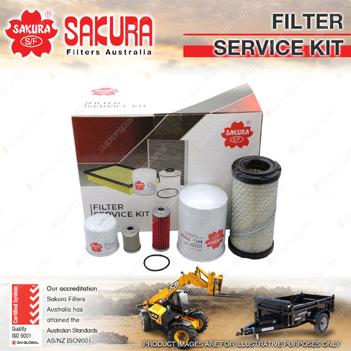 Sakura Oil Air Fuel Filter Service Kit for Yanmar Vio 17 15-2 0.9L I3 6V 2004-On
