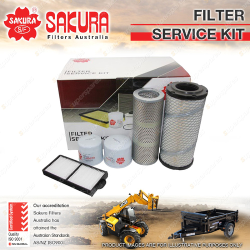 Sakura Oil Air Fuel Cabin Filter Service Kit for Yanmar Vio 30-6 35-6B 1.6 13-On