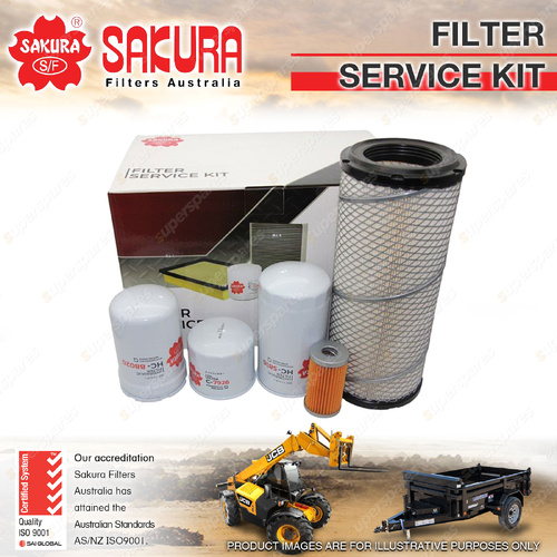 Sakura Oil Air Fuel Filter Service Kit for Kubota L5740 2.4L V2403 I4 8V 2019-On