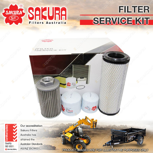 Sakura Oil Air Fuel Filter Service Kit for Kubota U35 1.5L D1503 I3 6V 2001-On