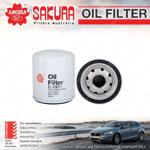 Sakura Oil Filter for Ford Transit VN 4 2.2 Turbo Diesel CYF4 UR 02/2014-On W1