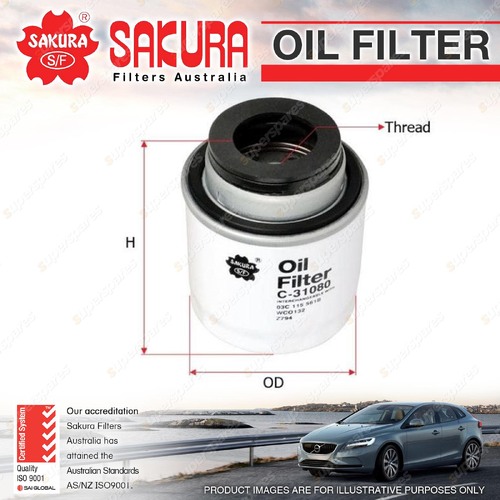 Sakura Oil Filter for Audi A1 8X CAX CBZ CAV A3 8P Petrol CAXC Petrol
