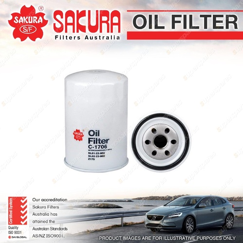Sakura Oil Filter for Ford Trader 3.0L D 509 Diesel 4Cyl HA Carb OHV 8V