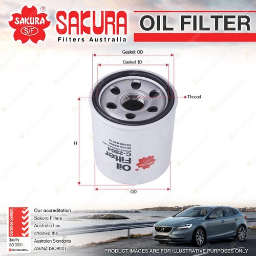 Sakura Oil Filter for Kia Picanto TA Rio YB 1.2L 1.4L 4Cyl Petrol MPFI