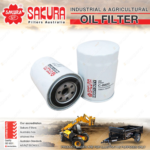 Sakura Oil Filter for Kubota KX033-4 KX121-3 KX161-3 R520S U35-4 1.6L 2.2L 2.4L