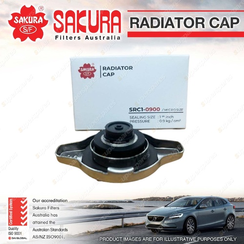 1 x Sakura Radiator Cap Sealing Size 1 1/4 Inch Pressure 0.9 Kg/Cm2
