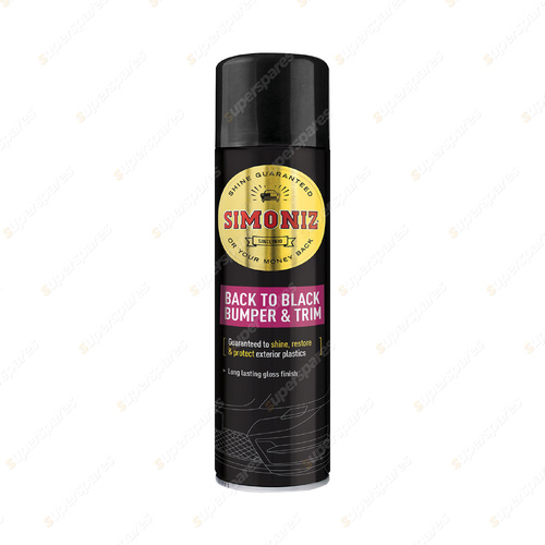 Simoniz 500ML Back To Black Bumper and Trim Shine - Use On Exterior Plastics