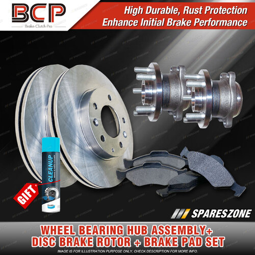 Rear Wheel Bearing Hub Ass Rotor Pad Kit for Subaru Forester SH 110.4mm Pad