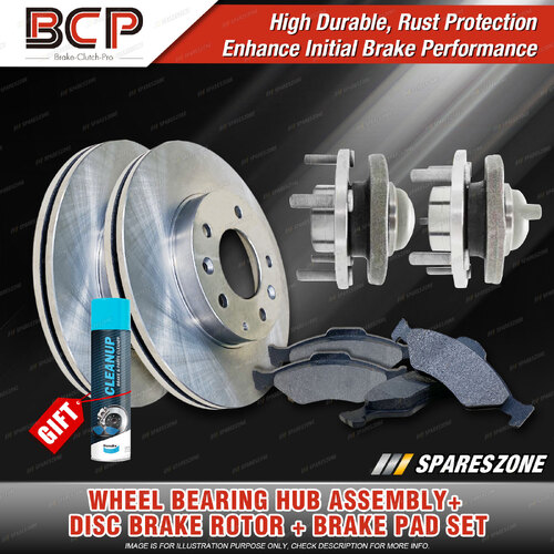 Front Wheel Bearing Hub Assembly + Brake Kit for Holden Commodore VR VS ABS IRS