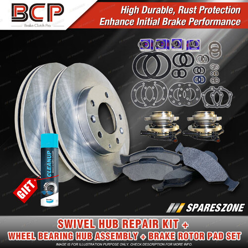 Swivel Hub & Wheel Bearing Hub Ass + Brake Kit for Land Rover Discovery L318 ABS