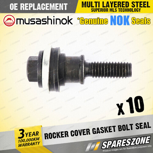 10x Rocker Cover Gasket Bolt Seals for Mazda Mazda6 GG GY I4 16V 08/2002-05/2005