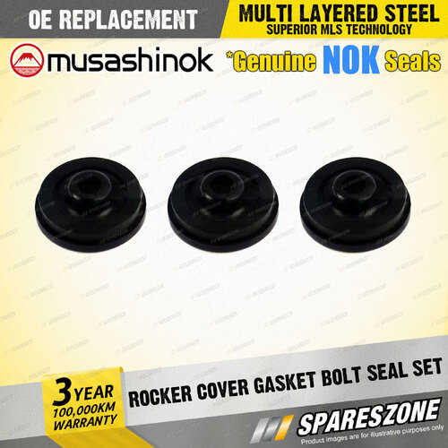 3 x Rocker Cover Gasket Bolt Seal Sets for Holden Nova LE LF I4 16V 08/89-10/94
