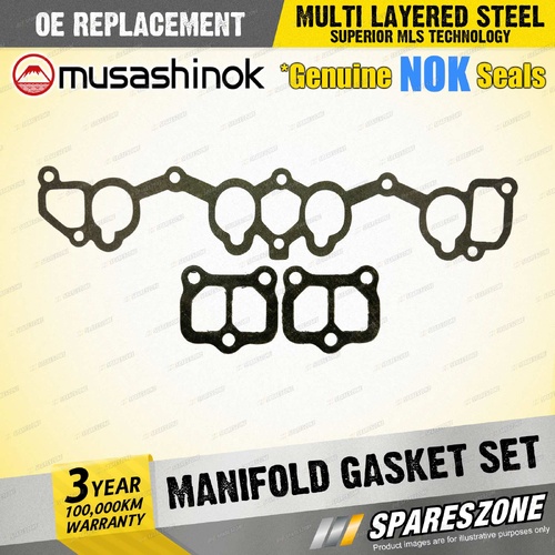 Manifold Gasket Set for Nissan Bluebird 910 Gazelle S12 Pintara R31 U12 I4 8v