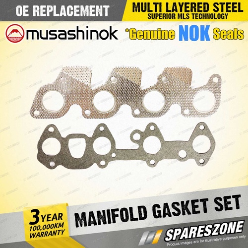 Manifold Gasket Set for Mitsubishi L200 MA MB MC L300 SA SB SC SD SE Sigma I4 8v