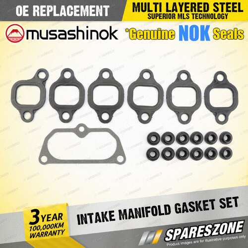 Intake Manifold Gasket Set With Bolt Seals for Toyota Coaster HZB30 HZB50 I6 12V
