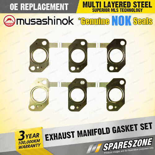 Exhaust Manifold Gasket Set for Toyota Landcruiser HZJ 75 78 HDJ80 PZJ73 Coaster