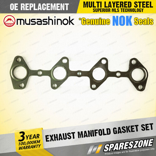 Exhaust Manifold Gasket Set for Toyota Landcruiser KZJ 71 78 90 95 120 3.0L I4