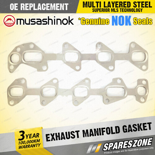Left + Right Exhaust Manifold Gasket for Toyota Landcruiser VDJ 76R 78R 79R 200R