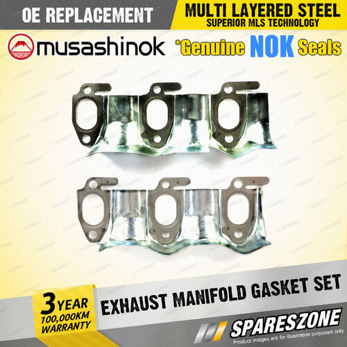 Left + Right Exhaust Manifold Gasket Set for Toyota 4 Runner Hilux VZN130R V6