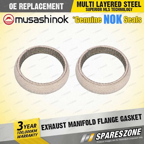 2 Exhaust Manifold Flange Gasket for Toyota Landcruiser VDJ76 78 79 Prado GDJ150