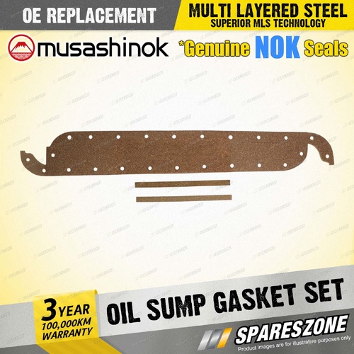 Oil Sump Gasket Set for Holden F Series FB FC FE FJ 48 50 217 I6 12V 11/48-05/61