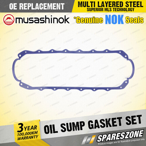 Oil Sump Gasket Set Silicone for Holden H Series HG HT HQ HJ HX HZ V8 16V 69-80