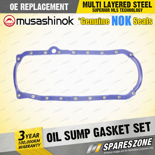 Oil Sump Gasket Set Silicone for Holden Statesman HQ Monaro HK HT HQ V8 16V