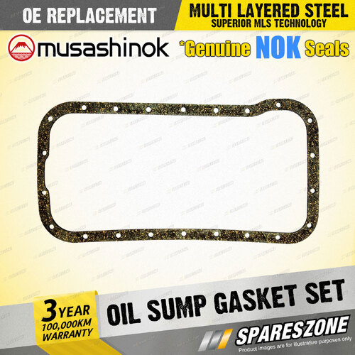 Musashinok Oil Sump Gasket Set for Mazda 323 BD103 BD105 I4 8V E3 E5 1980-1985