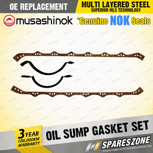 Oil Sump Gasket Set Rubber Ends for Holden Commodore Police VT VR VS V8 16V